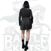 Abyss Eyelets Pleated Mini Skirt